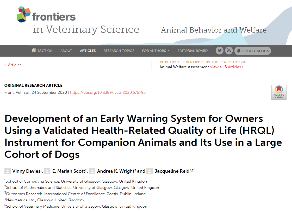 NewMetrica » Development of an early warning system for owners using a